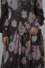 Tiered Flowy Button Down Maxi Dress - Image 2